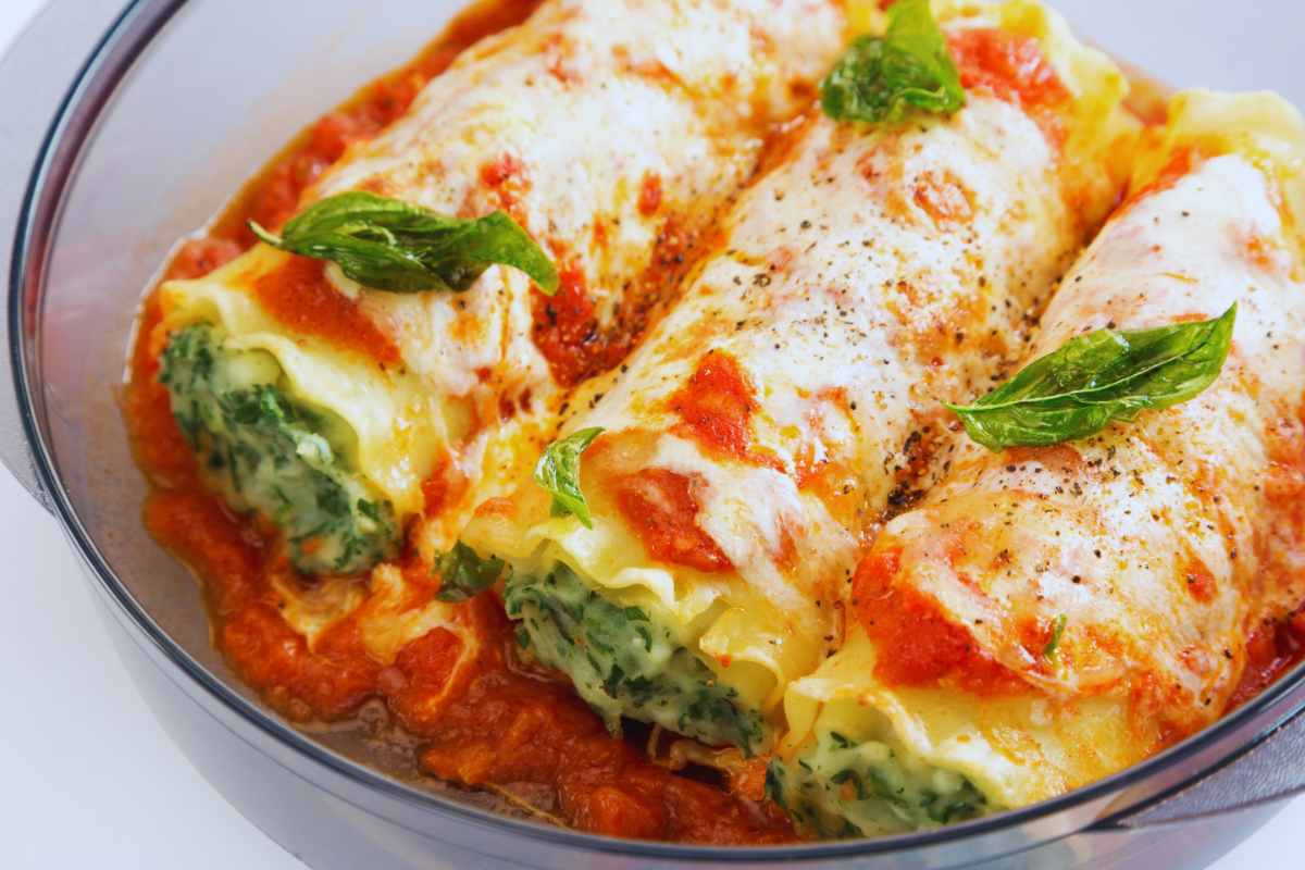 cannelloni con ricotta e spinaci